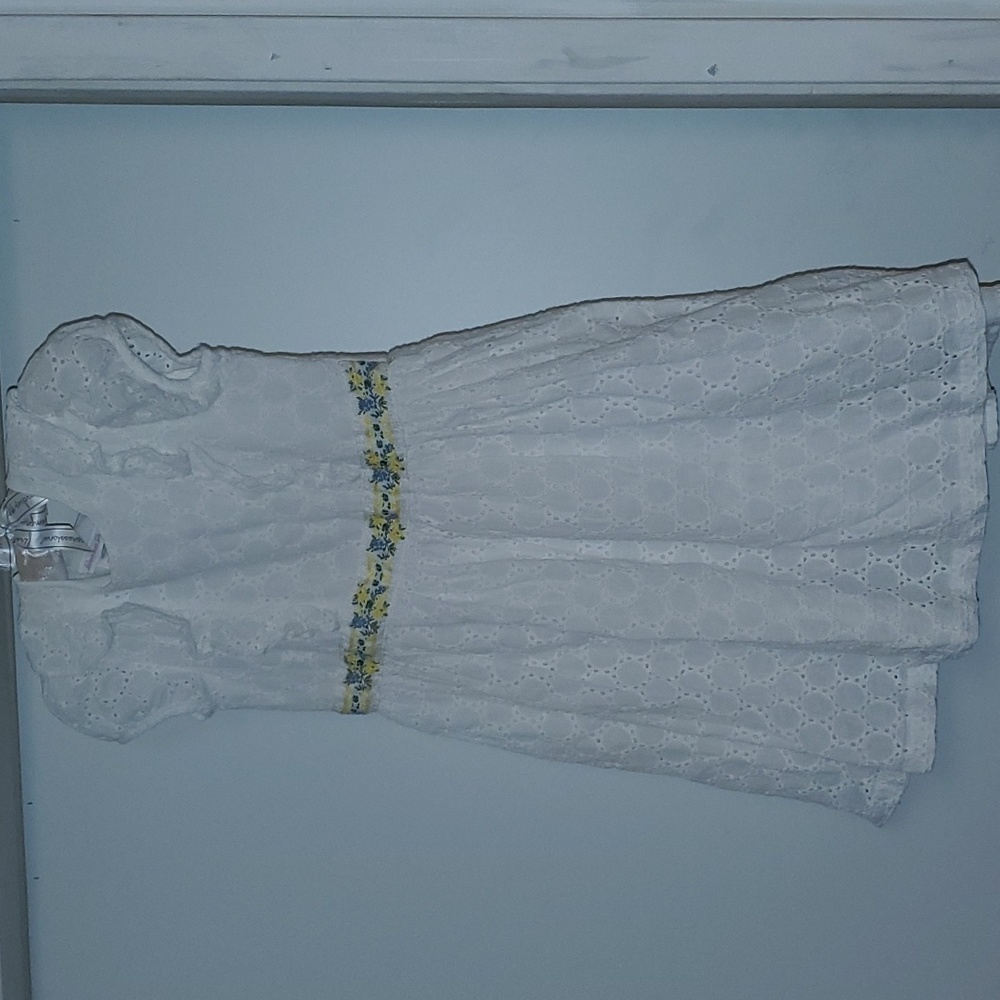 Bonnie Jean Eyelet White Dress